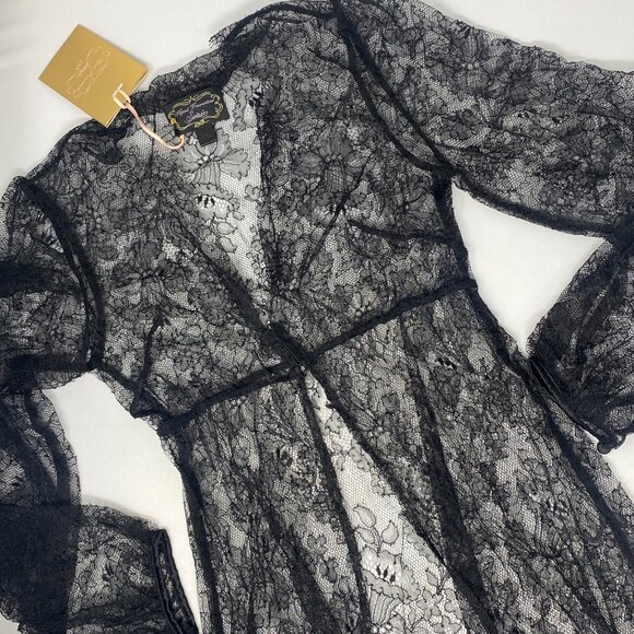 Agent Provocateur Thea SOIREE Black Lace S/M Maxi Gown NWT $2,885 - Picture 12 of 16